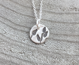 Recycled Silver Leaf Necklace
