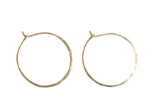 14 kt Gold Filled Hammered Hoop Earrings
