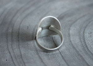 Silver Mandala Saddle Ring