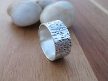 Tree Bark Sterling Silver Band Ring