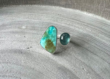 Turquoise Green Kyanite Sterling Silver Split Ring
