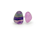 Rainbow Fluorite Kunzite Sterling Silver Split Ring