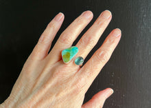 Turquoise Green Kyanite Sterling Silver Split Ring