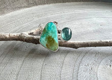Turquoise Green Kyanite Sterling Silver Split Ring