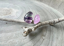 Rainbow Fluorite Kunzite Sterling Silver Split Ring