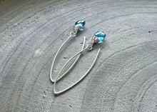 Swiss Blue Topaz Sterling Silver Drop Earrings