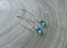 Swiss Blue Topaz Sterling Silver Drop Earrings