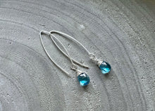 Swiss Blue Topaz Sterling Silver Drop Earrings