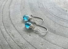 Swiss Blue Topaz Sterling Silver Earrings