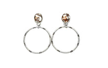 Wild Horse Hand Stamped Sterling Silver Stud Hoop Earrings