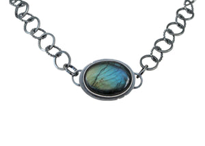 Labradorite Handmade Chain Statement Necklace