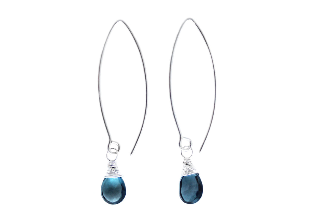 London Blue Topaz Sterling Silver Earrings