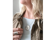Ethiopian Opal Silver Mandala Necklace