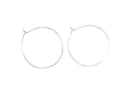 Sterling Silver Hammered Hoop Earrings