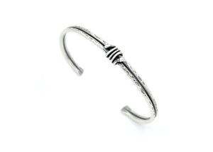 Rustic Sterling Silver Knot Cuff Bracelet
