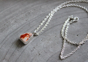 Petite Mexican Fire Opal Necklace