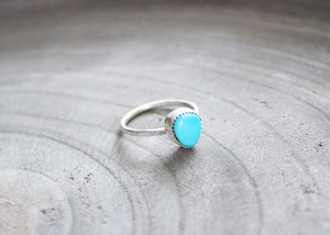 Silver Turquoise Stacking Ring No. 1