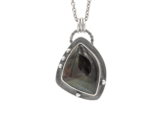 Spectrolite Silver Necklace