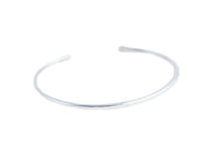 Sterling Silver Thin Hammered Cuff Bracelet – Hammered Finish