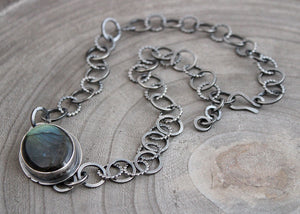 Labradorite Handmade Chain Statement Necklace