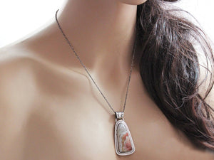 Crazy Lace Agate Sterling Silver Statement Necklace