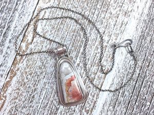 Crazy Lace Agate Sterling Silver Statement Necklace