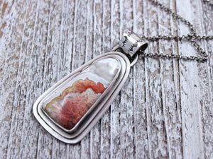 Crazy Lace Agate Sterling Silver Statement Necklace