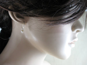 Freshwater Pearl Sterling Silver Hoop Earrings