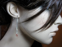 Sunstone Sterling Silver Long Dangle Earrings