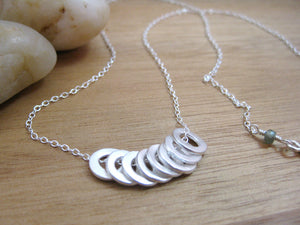 Recycled Silver Circles Necklace