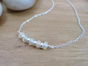 Ethiopian Opal Sterling Silver Layering Necklace