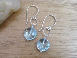 Sky Blue Topaz Dangle Earrings