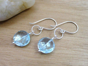 Sky Blue Topaz Dangle Earrings