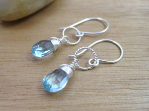 Blue Topaz Sterling Silver Earrings