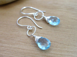 Blue Topaz Sterling Silver Earrings