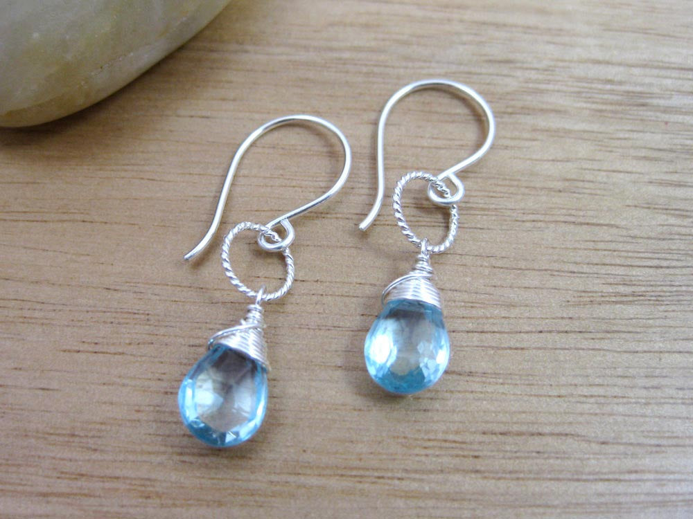 Blue Topaz Sterling Silver Earrings