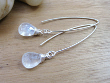 Rainbow Moonstone Sterling Silver Drop Earrings