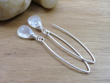 Rainbow Moonstone Sterling Silver Drop Earrings