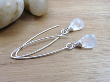 Rainbow Moonstone Sterling Silver Drop Earrings