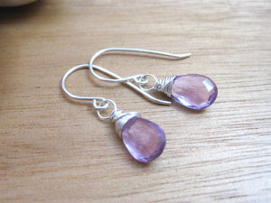 Rose de France Amethyst Sterling Silver Earrings
