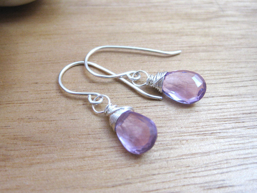 Rose de France Amethyst Sterling Silver Earrings