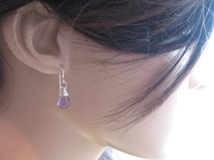Rose de France Amethyst Sterling Silver Earrings